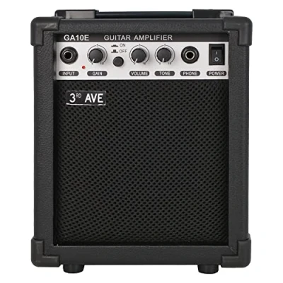 Immagine di 3rd Avenue amplificatore per chitarra da 10 W con uscita cuffie, interruttore overdrive, regolatore del tono Compatto pratica portatile Nero