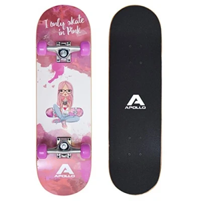 Immagine di Apollo Skateboard per Bambini cruiser con cuscinetti a sfera ABEC 3 bambino e bambina dal design originale Skate partire da anni