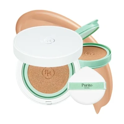 Immagine di PURITO SEOUL Wonder Releaf Centella BB Cushion #13 Neutral Ivory, Foundation, Korean Centella, Makeup Long Lasting, Flawless Coverage, K Beauty, 15 g, 0,52 fl.oz