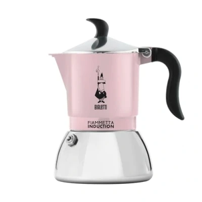 Immagine di Bialetti Caffettiera Fiammetta Induction, 2 Tazze (100 ml), Adatta a Tutti i piani cottura, Design Elegante, Rosa