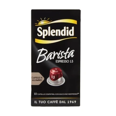 Immagine di Splendid Capsule Caffè Espresso Barista 100 in Alluminio Intensità 13 Compatibili con Macchine Nespresso®* original 10 Confezioni da
