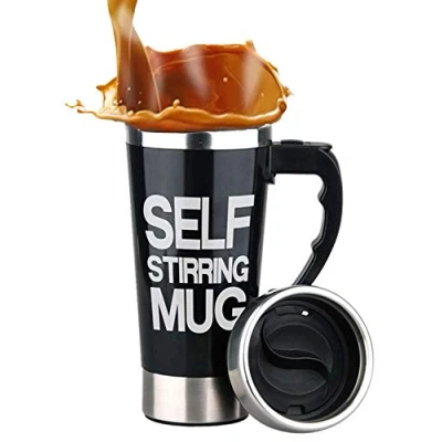 Immagine di Mengshen Self Stirring Coffee Mug/Tazza con Miscelatore Portable Lazy Auto Mixing Tea Cup Perfect For Office Home Outdoor Gift 450ml, A008A Black