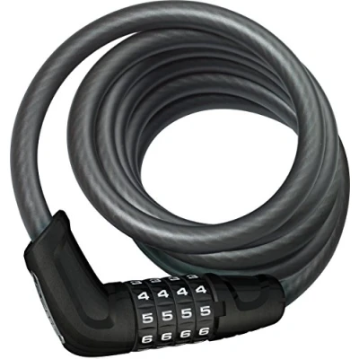 Immagine di ABUS Tresor 6512C/180 lucchetto compatto per biciclette con codice a combinazione due ruote economiche o come secondario 12 mm livello di sicurezza 4 nero