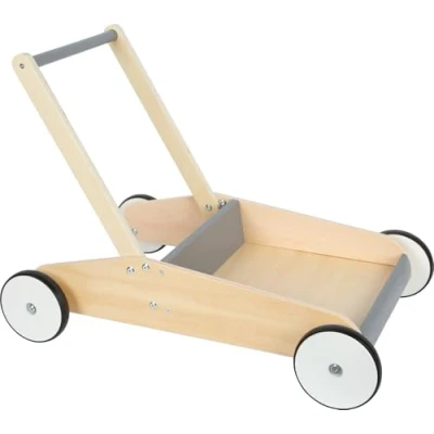Immagine di small foot carrello Primi passi color grigio ardesia, da spingere, con spazio portaoggetti, dai 12 mesi, 12550