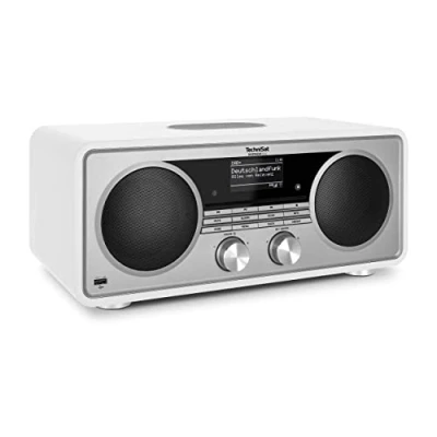 Immagine di TechniSat DIGITRADIO 602 Stereo Internetradio (DAB, UKW, sistema 2.1 da 70 watt con subwoofer, CD, USB, streaming Bluetooth, AUX, WLAN, sveglia, Spotify Connect, telecomando) Bianco