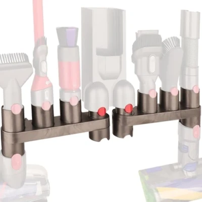 Immagine di HUACITY Docks Station Supporto per accessori aspirapolvere Dyson V11, V10, V8, V7, montaggio a parete (10 posti, confezione da 2), Nero