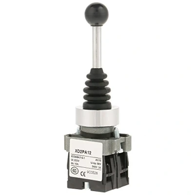 Immagine di Locked Joystick Switch 220V 10A Interruttore a Croce 2 Posizioni 2NO di Blocco, Dia 22 mm