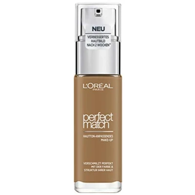 Immagine di L&#039;Oréal Paris Make Up, fondotinta liquido con acido ialuronico e aloe vera, Perfect Match n. 8.5.D/8.5.W Toffee, 30 ml