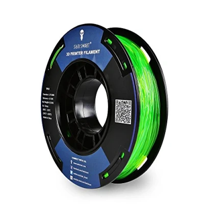 Immagine di SainSmart bobina piccola da 1.75 mm in TPU, filo flessibile 3D 250 g, precisione delle dimensioni +/ 0,05 mm, Shore 95A, verde
