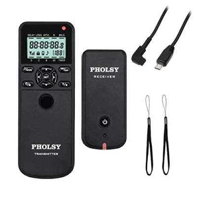 Immagine di PHOLSY Wireless Timer Telecomando Fotocamera Rilascio Controllo Remoto HDR e Intervallometro per Sony a1 a9 a9M2 a7M2 a7M3 a7M4 a7RM5 a6600 a6500 a6400 a6100 RX100M5 RX100M6 RX100M7 RX10M4 a99M2 a65