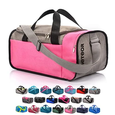 Immagine di meteor borsa per Palestra la Piscina Borsone da viaggio Una sportiva spaziosa e comoda weekend, campeggio, ogni con tracolla (20L) (40L) (Grigio/rosa, 20L)