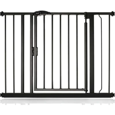 Immagine di Safetots Cancelletto per Scale a Chiusura Automatica Pressione, 96.6 cm 103.6 cm, Nero opaco, Bambini, Barriera di Sicurezza Bambini