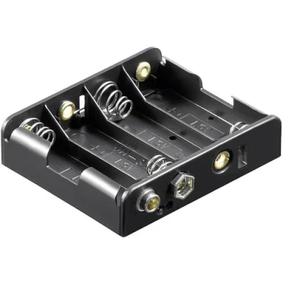 Immagine di Goobay 81466 Portabatteria 4x Stilo (AA) Connettore a scatto (L x L A) 61.7 56.6 15.5 mm