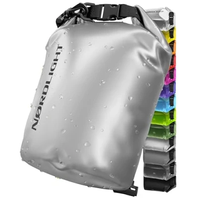 Immagine di Dry Bag E Borsa Impermeabile (15L, Metallizzato) Con Chiusura A Rullo Tracolla Per Nuoto, Spiaggia, Canoa, Stand Up Paddling, Immersioni