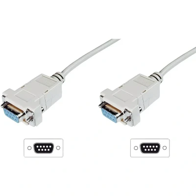 Immagine di Cavo Seriale null modem [1x Presa SUB D a 9 poli 1x poli] 1.80 m Beige Digitus