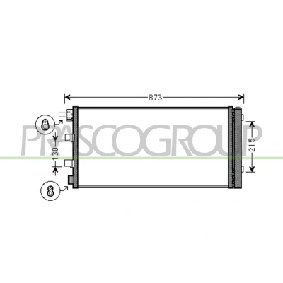 Immagine di PRASCO OP954C003 Condensatore con essiccatore 15 10 Alluminio 775 R 134a RENAULT: MASTER 3, 3 Kasten