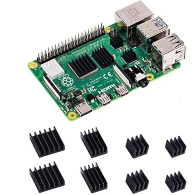 Immagine di GeeekPi Dissipatori di Calore per Raspberry Pi 4 Modello B, 4B Alluminio con Nastro Adesivo Conduttivo Termico (Raspberry Non è Inclusa)(2 Pack)
