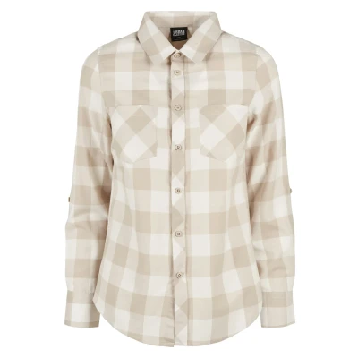 Immagine di Urban Classics Camicia, Donna, Taglia: 5XL, Whitesand lighttaupe