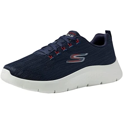 Immagine di Skechers Performance GO WALK FLEX LACE UP Scarpe da camminata, Uomo, Taglia: 41, Navy/red Tessuto