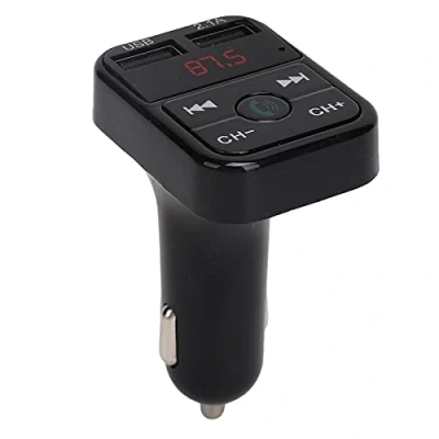Immagine di Trasmettitore FM Bluetooth, Lettore MP3 per Auto Bluetooth V5.0 Adattatore Autoradio Caricabatterie Rapido Musicale Modulatore con Schermo