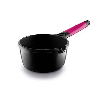 Immagine di Fundix Pentola Antiaderente, in ghisa di Alluminio, con Manico Amovibile, Compatibile Piani Cottura a induzione, ⌀ 14 cm, 1 l, Colore: Magenta