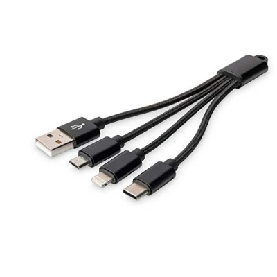 Immagine di Digitus Cellulare, Apple iPad/iPhone/iPod, Notebook Cavo di ricarica [1x USB A 3x ] 0.15 m
