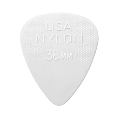 Immagine di Jim Dunlop 44P.38 Plettri in Nylon Standard, Spessore da 0.38 mm, 12 Pezzi, Bianco