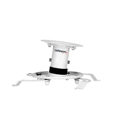 Immagine di celexon Supporto universale per proiettore PDH130, portata fino a 15 kg, inclinabile, distanza dal soffitto di 13 cm, colore bianco
