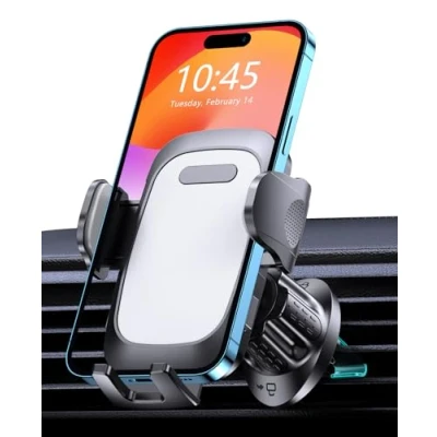 Immagine di Mohard Porta Cellulare Auto, [Gancio Aggiornato &amp; Stabile] Telefono Auto Bocchetta d&#039;Aria Rotante a 360, 100% Sicuro Supporto Compatibile con iPhone 16 Pro/15/14, 4 7&quot; Phone