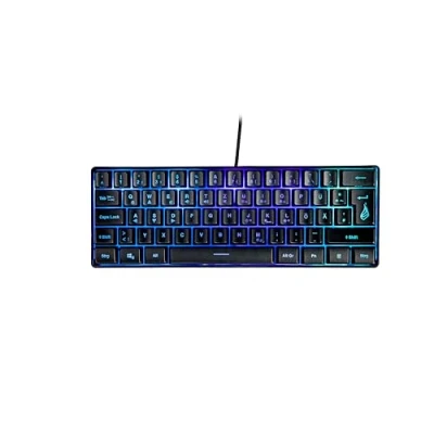 Immagine di Surefire Kingpin X1 60% Gaming Tastiera German, Multimedia Keyboard Piccola e Mobile, RGB con illuminazione, 25 tasti anti ghosting, layout tedesco QWERTZ