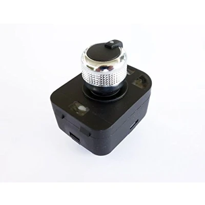 Immagine di Pulsante Interruttore Specchietti Alluminio Per Audi A2 A3 A4 A5 A6 A8 TT Q5 Q7