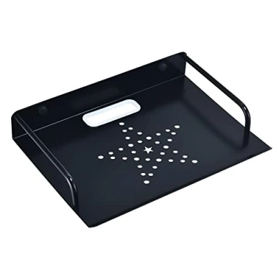 Immagine di HNVNER Supporto Parete per Dispositivo Multimediale, Scaffale Galleggiante Router/Modem/TV Box/Ricevitori Hi Fi/Cavo Cassette/Console di Gioco, Lettori DVD Mensola da Muro (1 Ripiani, Piccola)