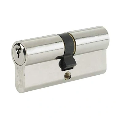 Immagine di YALE P ED4050 SNP Euro Doppio Cilindro, 3 Chiavi fornite, Sicurezza Standard, Visi imballato, Adatto a Tutti i Tipi di Porte, Finitura in Nichel, 40:10:50 (100 mm)