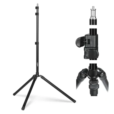 Immagine di TARION Supporto per Fotocamera da Tavolo con Viti 1/4&quot; telecamere Luce anulare a Forma di L Clip Video in live streaming (FLS 20)