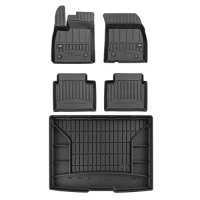Immagine di Set di tappetini in gomma e per il bagagliaio Ford Focus IV dal 2018 Migliorare comfort viaggio con tappetino antiscivolo auto 3D tutte le stagioni auto, protezione