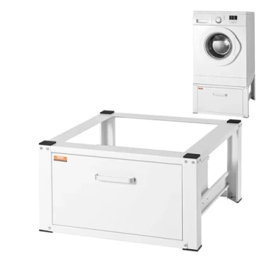 Immagine di VEVOR Piedistallo per Lavanderia 27&quot; di Larghezza 14,4&quot; Altezza, Piattaforma Universale con Capacità 660 Libbre, Base Multifunzionale Lavatrice Cassetto e Ricchi Accessori