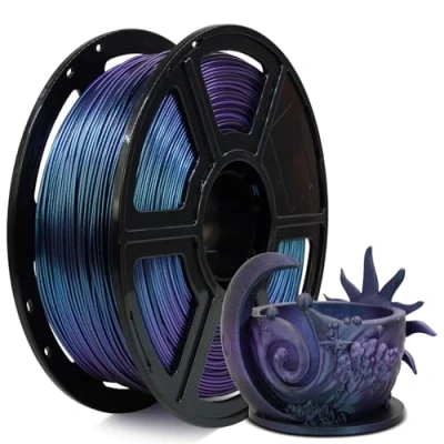 Immagine di FLASHFORGE Camaleonte HS PLA Gradiente Burnt Titanium &amp; Nebula Purple, Max 500 mm/s Stampa rapida, filamento di spostamento del colore 1,75 mm, cambia a seconda della luce e dell&#039;angolo