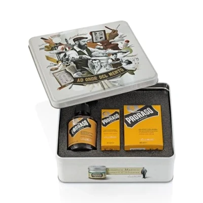 Immagine di Proraso Set barba uomo Wood and Spice, ideale come regalo contenente Shampoo da 200 ml, Olio 30 ml e Balsamo per la 100 Made in Italy