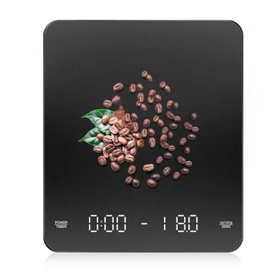 Immagine di Bilancia da Caffè Digitale con Timer, 3 kg/0,1 g, Cucina ad alta Precisione, Espresso Bilancia,con Display LED, Pulsante Touch,Bilancia di Precisione Multifunzione in g/oz/ml