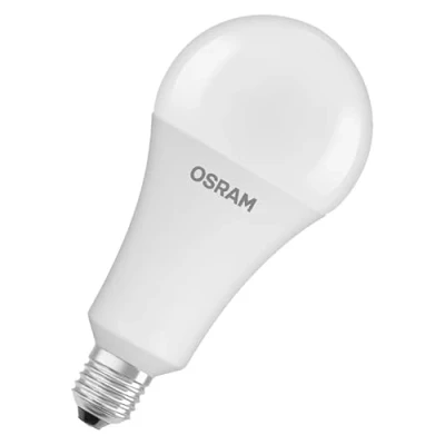 Immagine di OSRAM LED Star Classic A200, lampada smerigliata a forma di lampadina, base E27, bianco caldo (2700K), 3452 lumen, sostituzione lampadine convenzionali da 200W, confezione 4