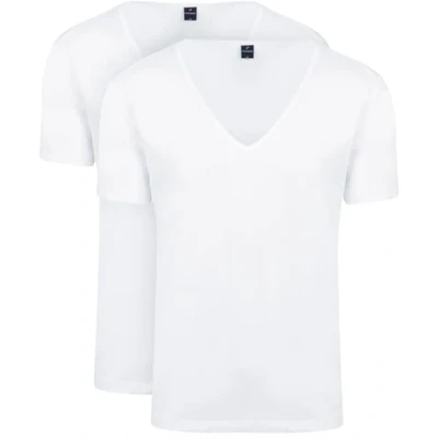 Immagine di Scollo a V profondo, confezione da 2 pezzi, elasticizzati, colore bianco, Con, L
