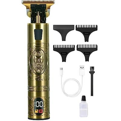 Immagine di Tagliacapelli Uomo Professionale,T Blade 0mm Trimmer Barba,Elettrico Barba Kit per Uomo,Trimmer Capelli Con USB Ricaricabile Schermo LCD