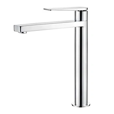 Immagine di GRIFEMA LYON G11101 Miscelatore per Lavabo a Bocca Alta (235MM), Rubinetto Bagno con Tecnologia di Risparmio Idrico(G3/8 Pollici), Argento/Cromo