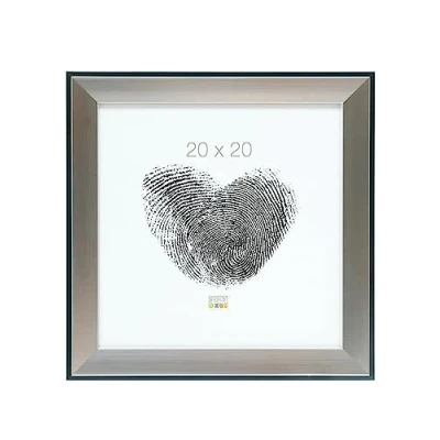 Immagine di Deknudt Frames Cornice portafoto in Argento con Rete Ext. Nero, Resina, 20 x cm