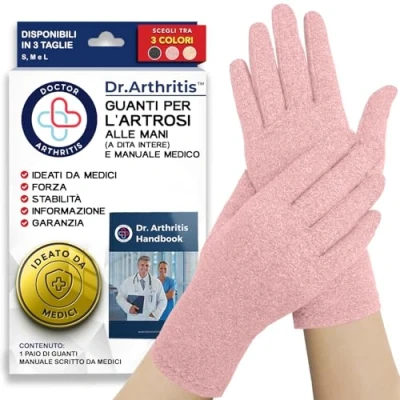 Immagine di Tutore Tunnel Carpale a Compressione Ideato da Medici Guanti per Artrosi alle Mani Mano Destra e Sinistra Alleviare Intorpidimento, Gonfiore Infiammazioni (Rosa, 1 Paio, Taglia M)