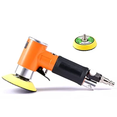 Immagine di Levigatrice orbitale ad aria compressa, 75 mm, 50 mini smerigliatrice angolare, lucidatrice per auto, mobili, legno (arancione)