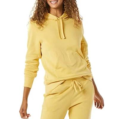 Immagine di Amazon Essentials Felpa con Cappuccio in Pile (Taglie Forti Disponibili) Donna, Giallo Scuro, XS