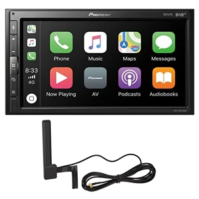 Immagine di Pioneer SPH EVO62DAB AN Media center, touchscreen da 6,8 pollici, USB a ricarica rapida 1,5 A, Apple CarPlay, Android Auto, DAB/DAB+, Bluetooth, equalizzatore 13 bande, con antenna DAB