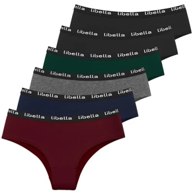 Immagine di Libella Mutande Donna Cotone Slip Elasticizzato Traspirante Confortevole Intimo Pacco da 6 Multicolore UN8 L