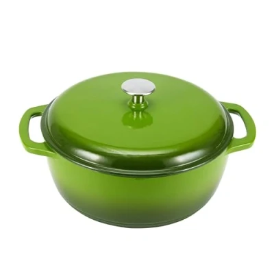 Immagine di Amazon Basics Rotondo Casseruola forno olandese in ghisa smaltata, 4 L, Verde